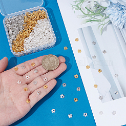 1200 шт. двухцветные колпачки для бусин из сплава&nbsp;FIND-UN0009-98