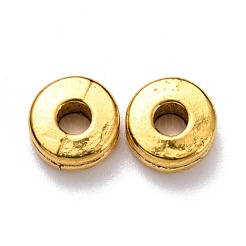 チベット風合金スペーサービーズ  フラットラウンド  カドミウムフリー＆鉛フリー  ミックスカラー  6x2.5mm  穴：2mm&nbsp;TIBEB-ZN60102-01