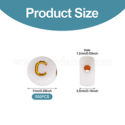 500 pièces de placage de perles acryliques&nbsp;PACR-TADJ0001-01C