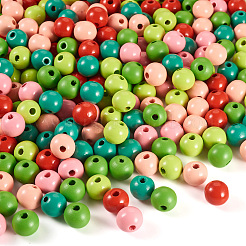 240шт 6 цвета натуральные деревянные бусины WOOD-TA0002-74E