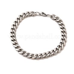 Браслеты из кубинской цепи из нержавеющей стали 304 для мужчин&nbsp;BJEW-B140-06D