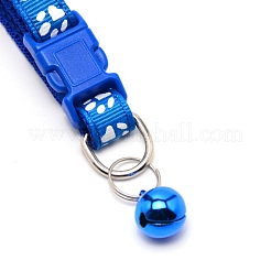 Fußabdruckmuster verstellbares Hunde-/Katzenhalsband aus Polyester&nbsp;AJEW-WH0023-34B