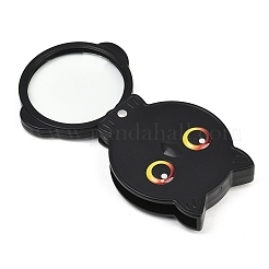 Loupe pliable en acrylique portable à clip en forme de hibou (grossissement 8x)&nbsp;TOOL-F020-01A
