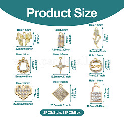 18шт 9 стильные подвески из сплава с кристаллами и стразами&nbsp;FIND-SW0001-30