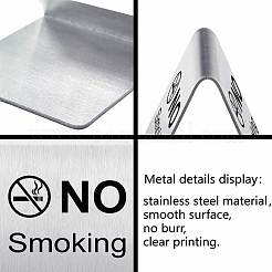 4 шт. табличка для ресторана отеля из нержавеющей стали с надписью «Не курить»&nbsp;DJEW-WH20123-001