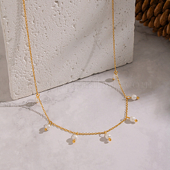 Элегантные круглые белые подвески-колье с имитацией жемчуга&nbsp;FU4888