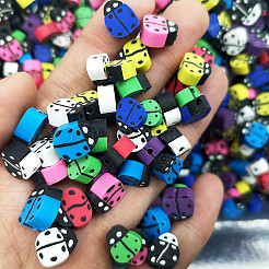 5 нить бус из полимерной глины ручной работы.&nbsp;CLAY-SC0001-45A