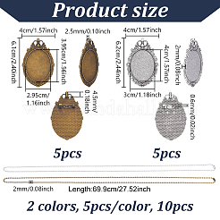 10 шт. 2-х цветные ожерелья из железных шариков IFIN-NB0001-67