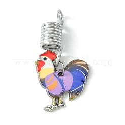 Сплав эмали петух плетение подвески для волос украшения зажимы OHAR-JH00034