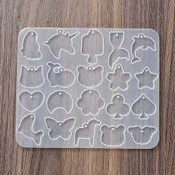 Moule en silicone pour boucles d'oreilles et pendentifs d'animaux&nbsp;X1-DIY-Q033-04B