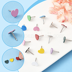 100 шт. железные канцелярские кнопки&nbsp;AJEW-SP0003-98A