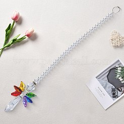 1 pendentif décoratif en verre en forme d'ange&nbsp;HJEW-DJ0001-17C