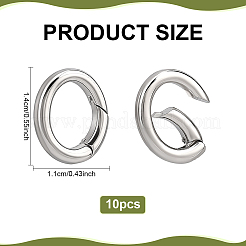 10 pz anelli a molla in ottone&nbsp;KK-ME0004-13P