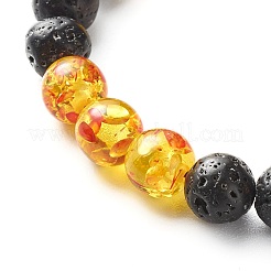 Braccialetto di perline intrecciate con diffusore di oli essenziali per aromaterapia per ragazze donne&nbsp;BJEW-JB06905