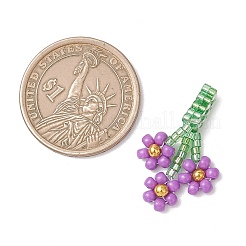 7 шт. подвески из стеклянного бисера двух цветов&nbsp;PALLOY-MZ01236