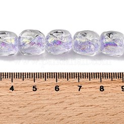 Нити из фольгированных бусин лэмпворк ручной работы&nbsp;FOIL-C002-01A