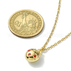 Ожерелье с подвеской из сплава и эмали в форме кошки&nbsp;NJEW-JN04613-01