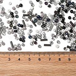 Непрозрачные и прозрачные внутри цветные стеклянные бусины&nbsp;SEED-F004-02C