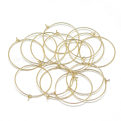 Латунные серьги обруча&nbsp;X-KK-T032-015G