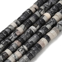 Бусины из натурального черного камня G-Z110-A23-2x4mm