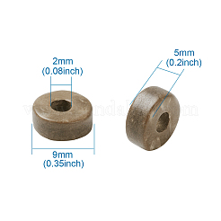 Окрашенные бусины пончик кокосовые COCB-TA0001-01