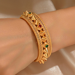 Ближневосточные латунные браслеты с микропаве из кубического циркония на петлях&nbsp;EV5059