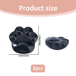 2 Stück natürliche Obsidian geschnitzte Figuren Statuen für Home Office Desktop-Dekoration&nbsp;G-FH0002-75A