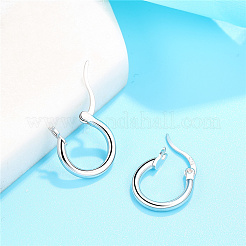 925 серьги-кольца из стерлингового серебра с родиевым покрытием JE835A-01