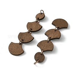 Большие плоские круглые и веерные подвески из тополя WOOD-G019-03B