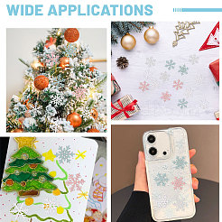 320 шт. 4-цветные рождественские снежинки-бумажные конфетти&nbsp;DIY-CA0007-97