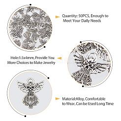 50 шт. Подвески из сплава в тибетском стиле&nbsp;TIBE-FH0001-24