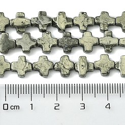 Fili di perline di pirite naturale&nbsp;G-D067-M04