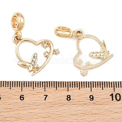 Legierung Kristall Strass europäischen baumeln Charms&nbsp;AL-CBAC2D3-07G