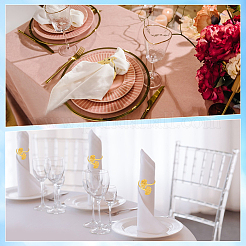 Железные кольца для салфеток из листьев гинкго&nbsp;AJEW-WH20070-110G