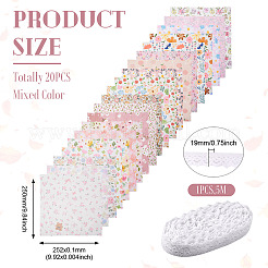 20 шт хлопчатобумажная ткань&nbsp;DIY-TAC0051-001