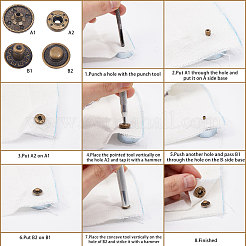 32 набор кнопок из сплава 4 цветов DIY-CA0006-23