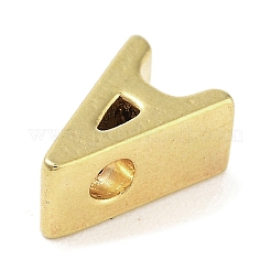 304ステンレスペンダント  24KGP本金メッキ  文字a  8x5x4mm  穴：1.6mm&nbsp;STAS-S137-01G-A