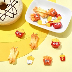 15 шт. 5 цвета непрозрачные подвески из смолы&nbsp;RESI-YW0005-64