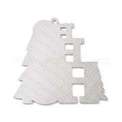 Рождественские тематические сублимационные украшения из сплава&nbsp;LS-DIY-L070-01B