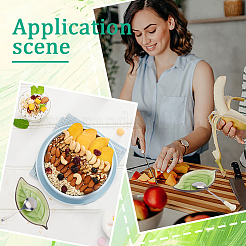 Керамическая тарелка в виде листа&nbsp;AJEW-WH20060-50B