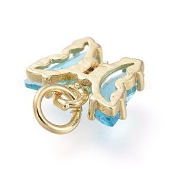 Кулон из латуни с прозрачным кубическим цирконием&nbsp;ZIRC-P079-B01-07