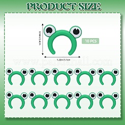 10 pièce de perles focales en silicone de qualité alimentaire grenouille&nbsp;SIL-SZ0001-68