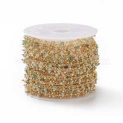 Натуральные амазонитовые ручные бисерные цепочки CHC-P003-11H