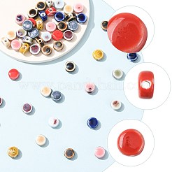 56шт 11 цвета фарфоровые бусины ручной работы PORC-FS0001-32