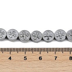 Гальванические нити из синтетических немагнитных гематитовых бусин G-K375-B02-03