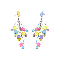 Серьги-гвоздики из сплава смолы со скрепками&nbsp;FS-WG8698E-01