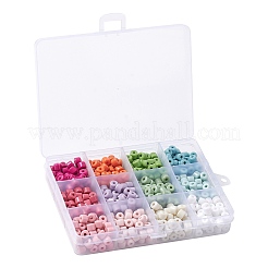 600шт 12 цвета непрозрачные акриловые бусины&nbsp;MACR-CJ0001-66