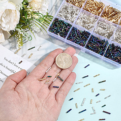 2160個 9種類のガラスツイストビューグルビーズ  丸い穴  ミックスカラー  6~12x2mm  穴：0.5mm  240個/スタイル&nbsp;SEED-PA0001-28