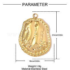 Подвески из нержавеющей стали 304&nbsp;STAS-OY008-40G