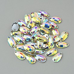 Nähen auf Rhinestone&nbsp;RESI-WH0034-22D